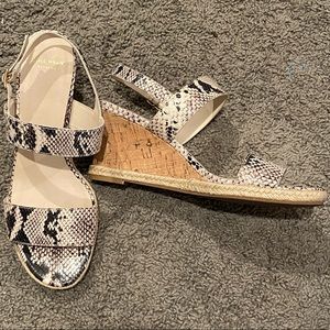 Cole Haan Faux snakeskin wedges